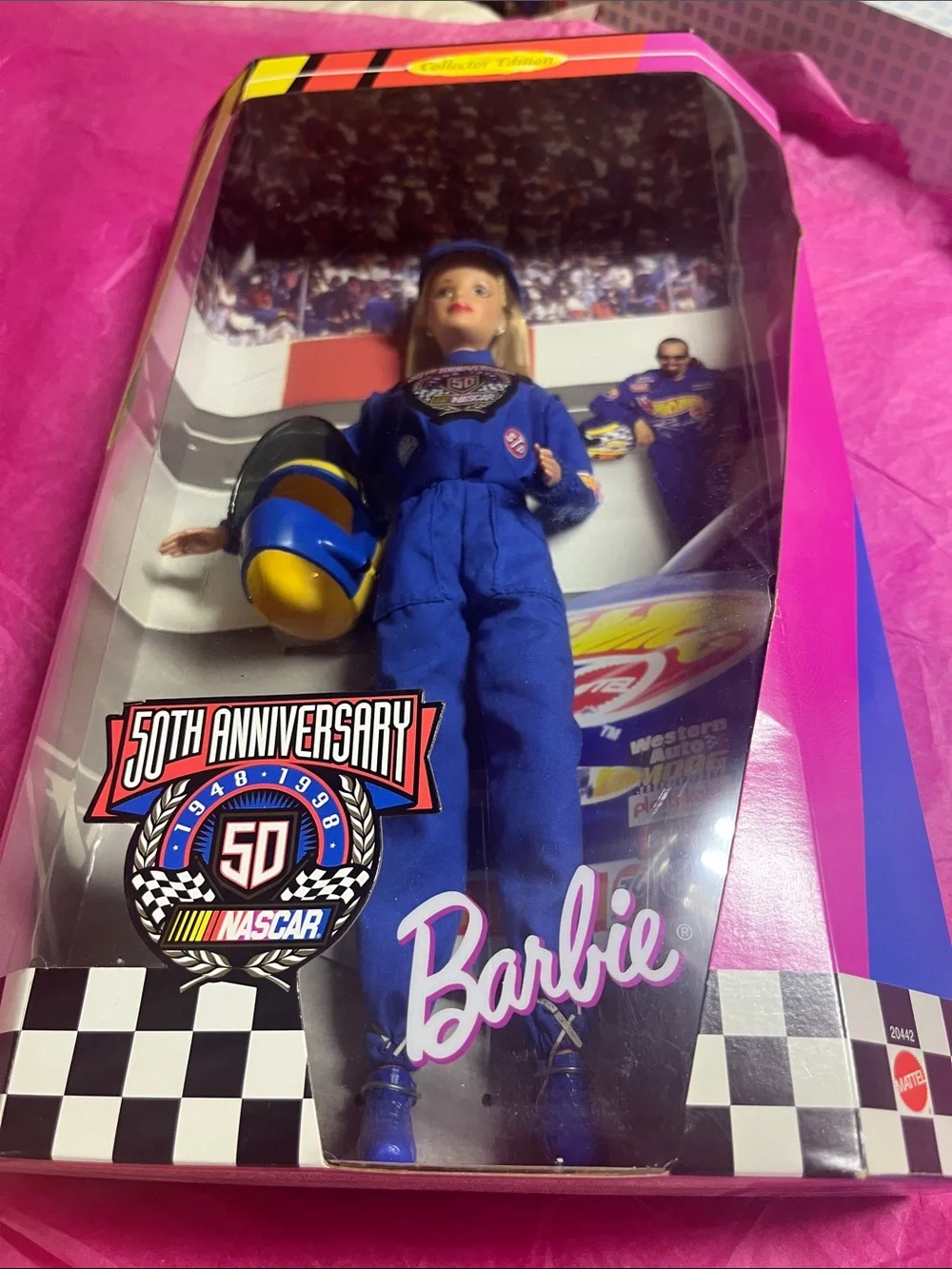1998 Mattel NASCAR 50th Anniversary Collector Edition Barbie (Model #20442) NRFB